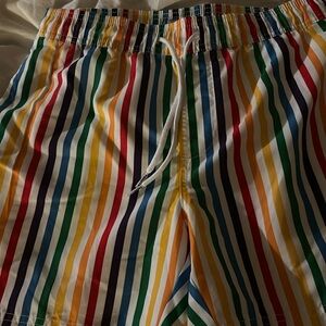 TRINITY Collective Rainbow  Stripe Unlined Swim Trunks - Men's Size S